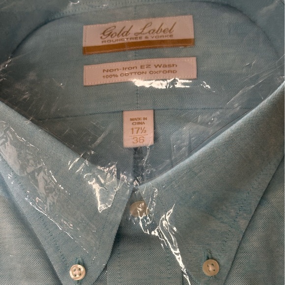 Gold Label Light Blue Men's Dress Shirt - Picture 1 of 3